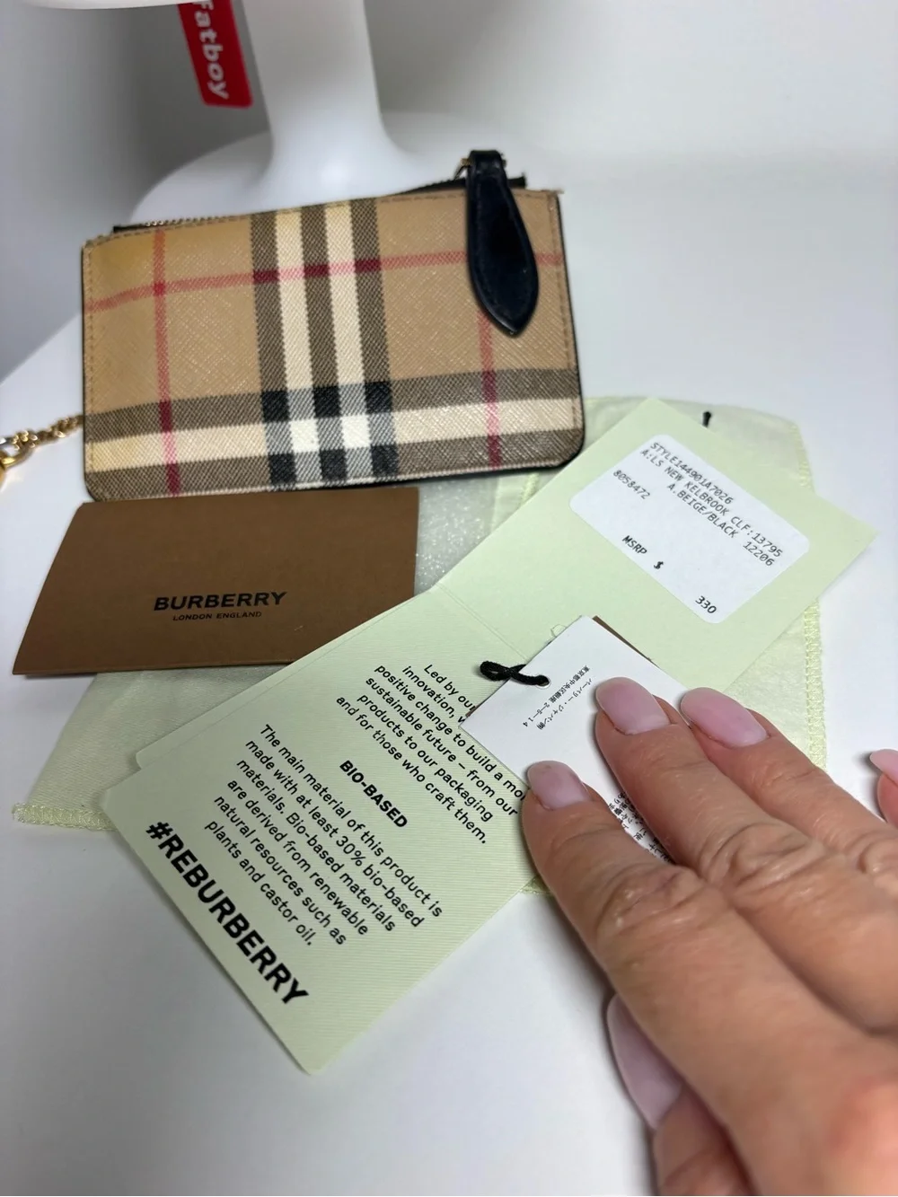 Burberry Card Case Wallet with chain